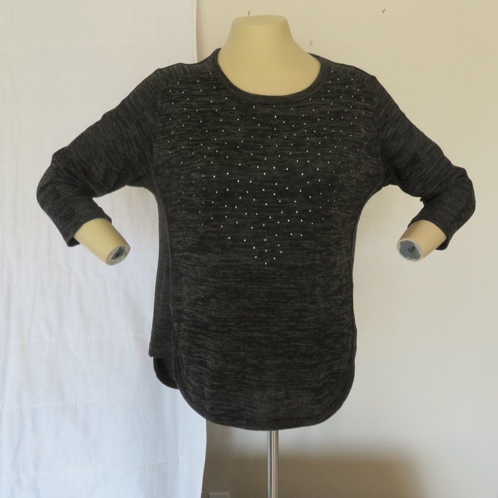 Women's Cathy Daniels Gray Pullover Top Size M